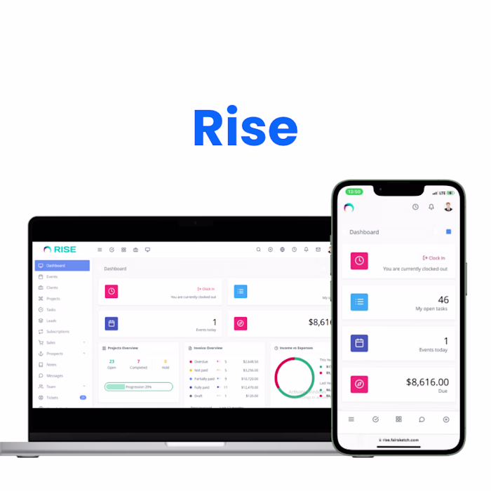 RISE is a full-featured project management and CRM platform ...