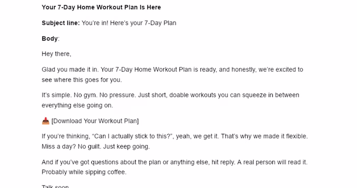 3-Email Welcome Flow for FitMomentum