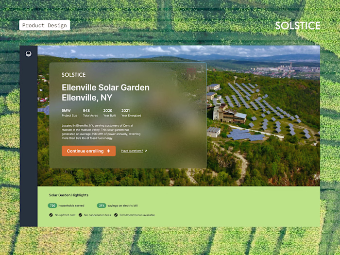 Enrollment Flow - Solar Energy