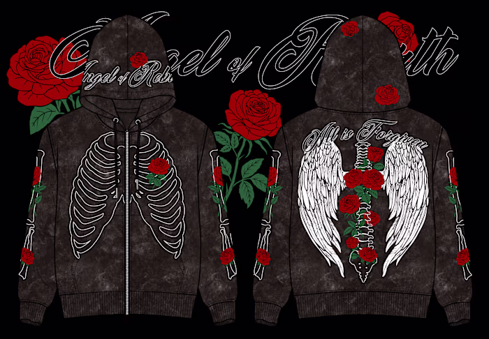 ✸ Grunge Emo Hoodie Design
