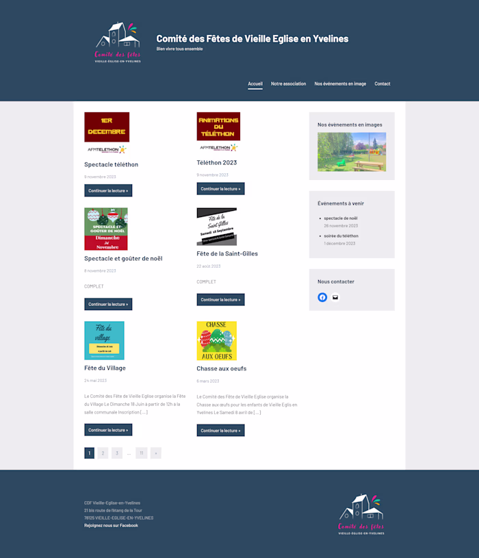 Webdesign for association 