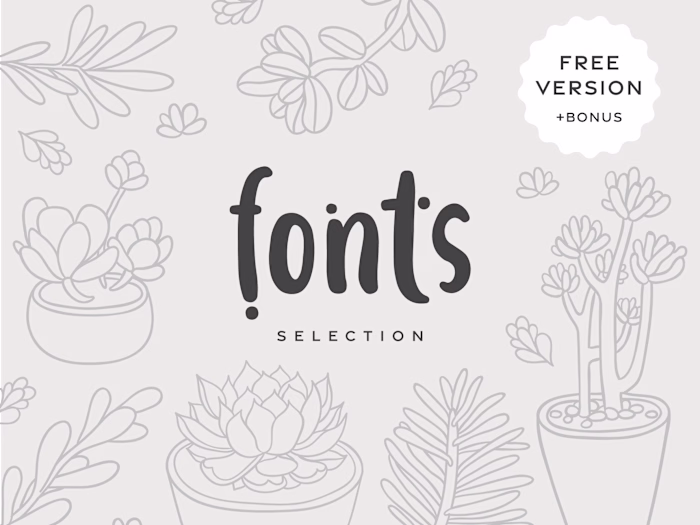 3 FREE FONTS + bonus
