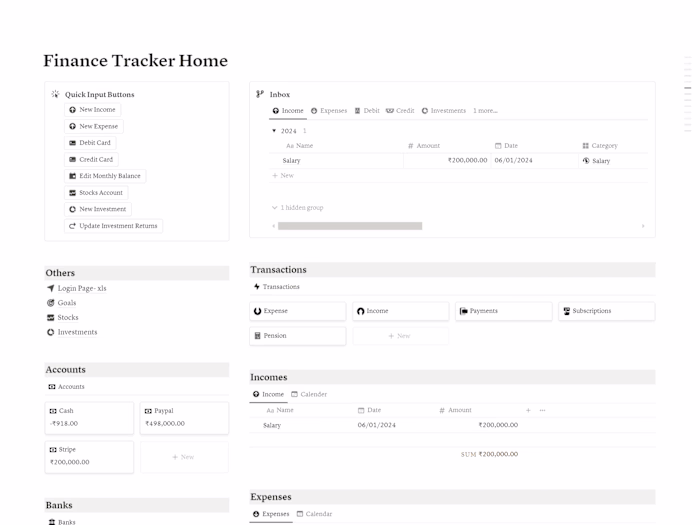 Custom Build - Finance Tracker
