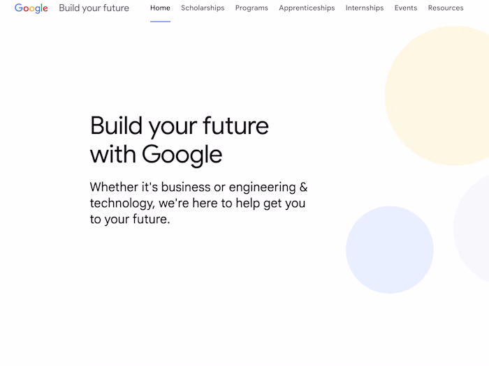 Google Build Your Future | Lead Frontend & Backend Development