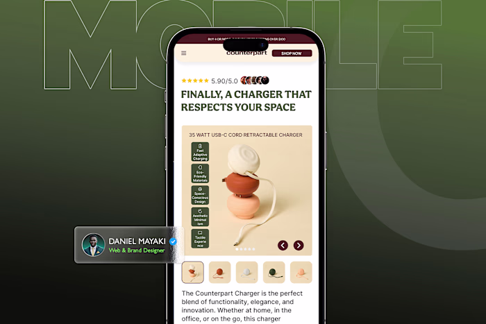 Product Detailed Page Design for Counterpart Charger