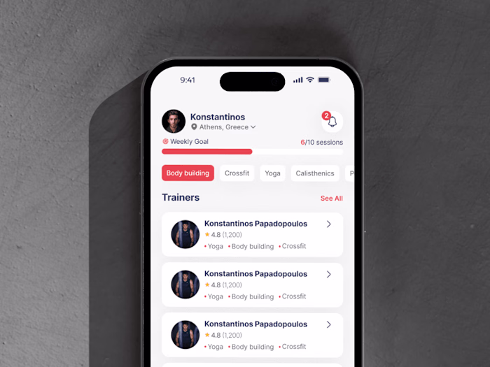Coach me app. | UI & UX Consulting | Design