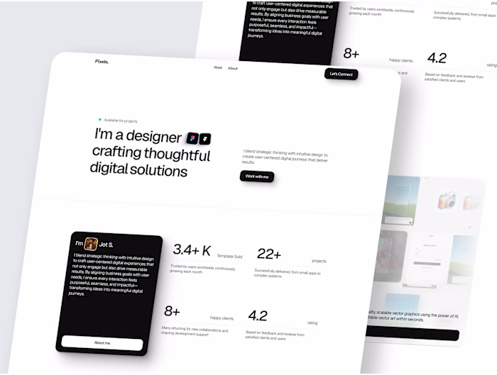 Pixels - Portfolio Template Design
