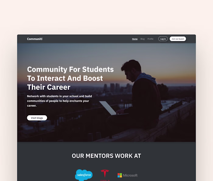 Communiti WebApp Design