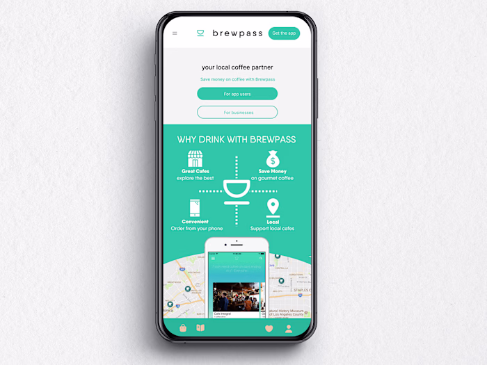 Brew Pass prototype UI Design