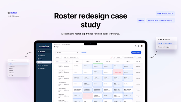 Roster redesign case study :: Behance