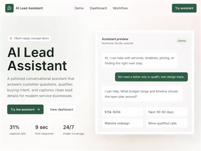 AI Lead Assistant — Conversational Product Interface
