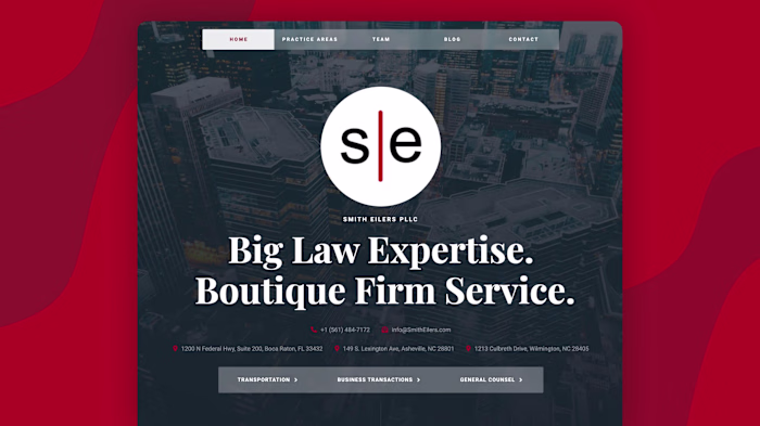 Smith Eilers | Law Firm Website