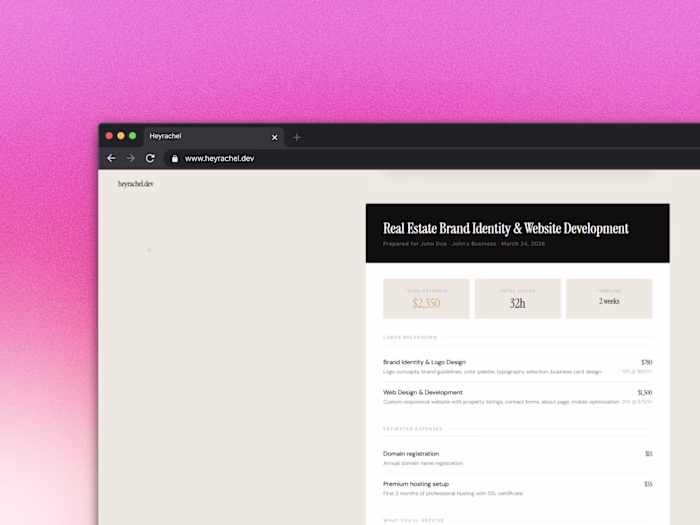 heyrachel.dev — AI Quote Generator · Output