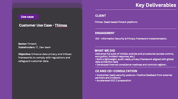 ISO-Aligned Infosec & Privacy Framework for Fintech Platform