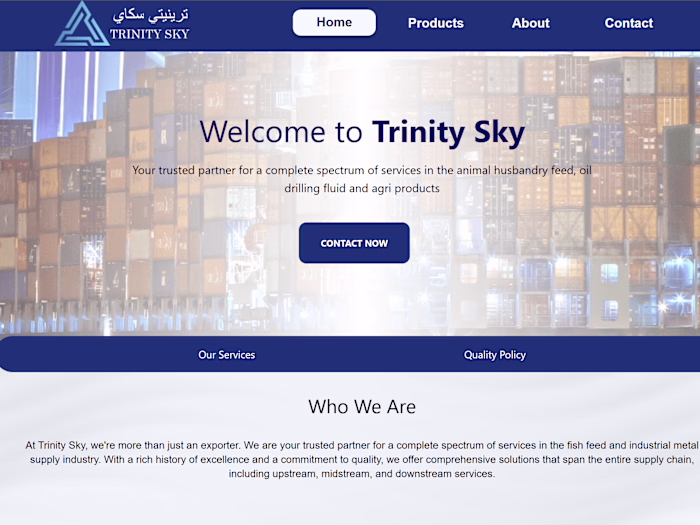 Simple Site for Industrial Client using Tailwind CSS