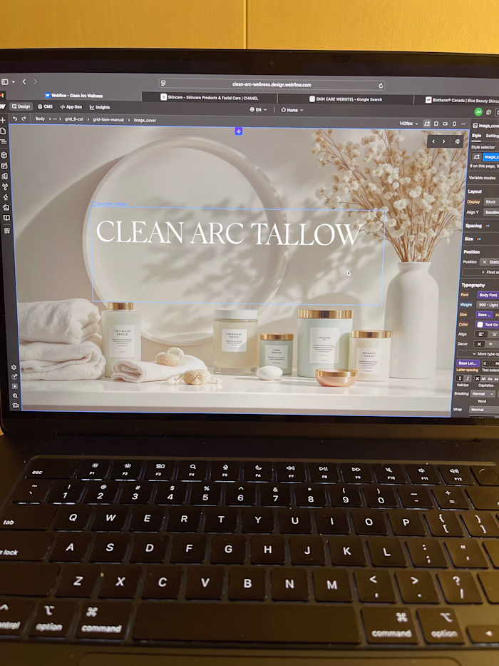 Webflow clean arc
E-commerce website 