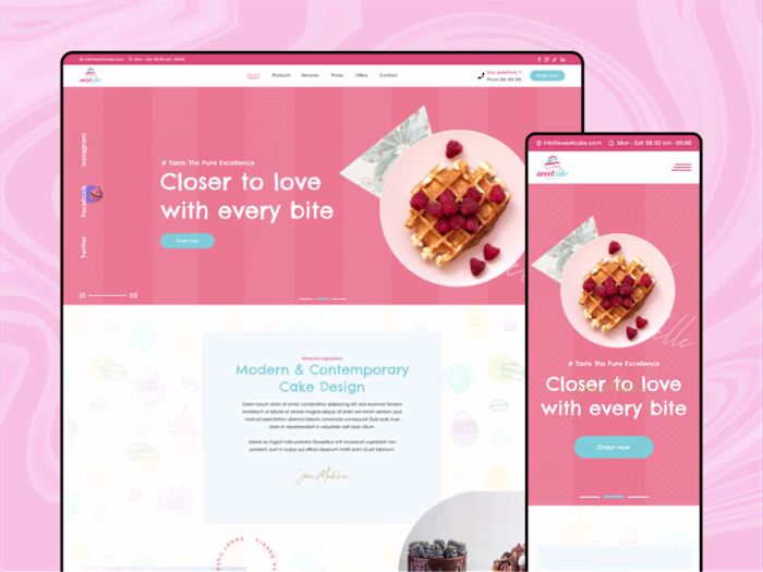 Cake Shop - E-commerce Landing page