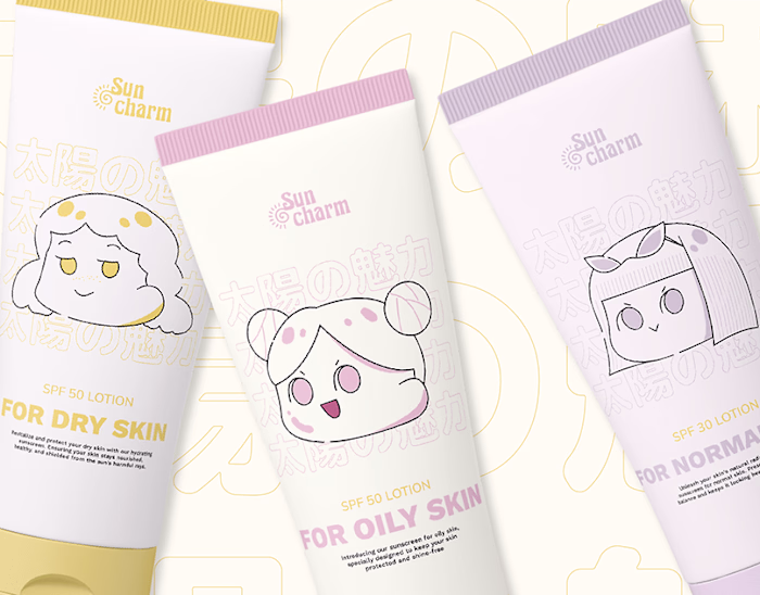 SUN CHARM SUNSCREEN - BRAND IDENTITY