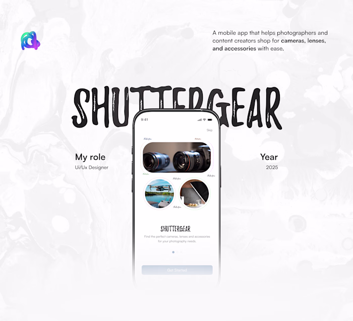 ShutterGear Mobile App Design