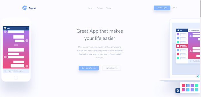 SAAS Landing page