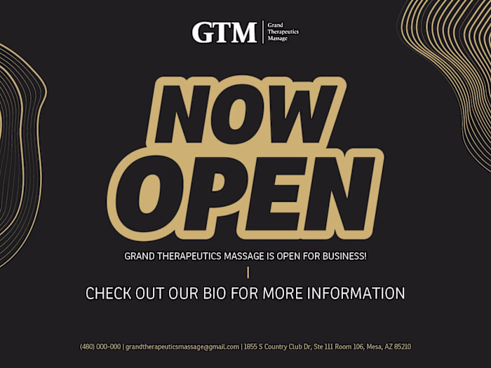 Grand Therapeutic Massage - Now Open (Social Media Campaign) 