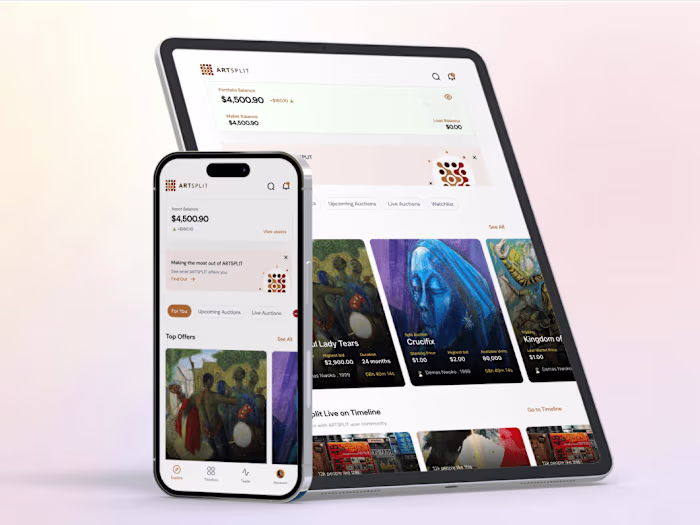 UI Design for Artsplit -A Platform for Democratizing African Art