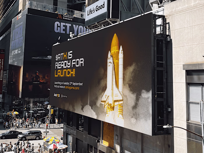 AstroX Billboard Campaign & Social Graphics
