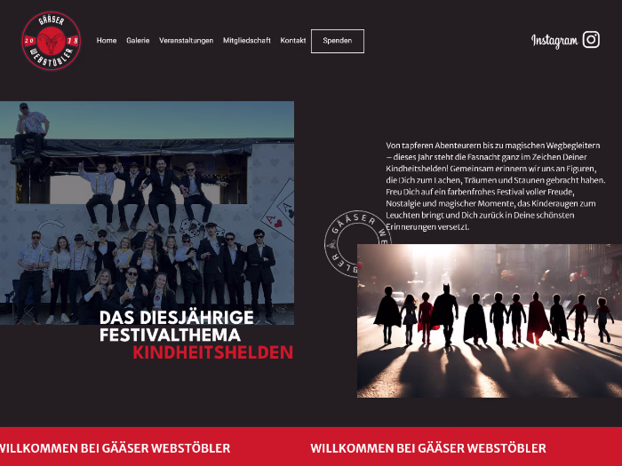 Carnival Club Design and Development | Wordpress + Elementor