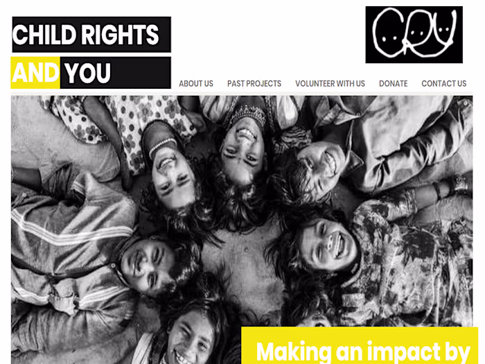 Web Design for Child Right and You (NGO)