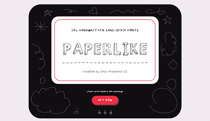 PAPERLIKE - 20+ Handwritten Sans-Serif Fonts