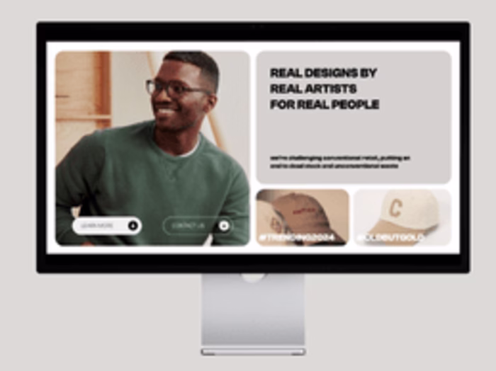 shop landing page