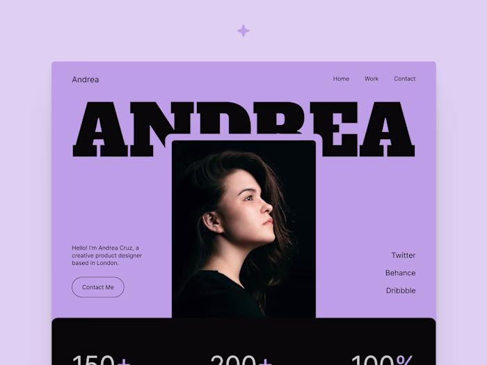 "Andrea" Framer Portfolio Template