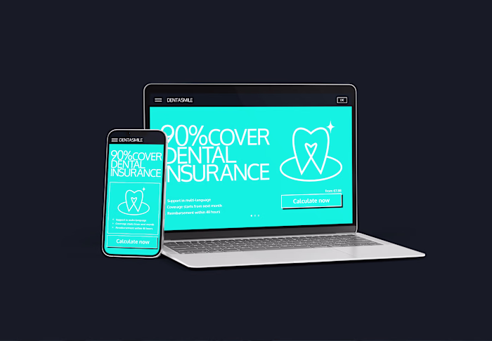 Dental Insurance Landing page web design Logo, Branding :: Beha…