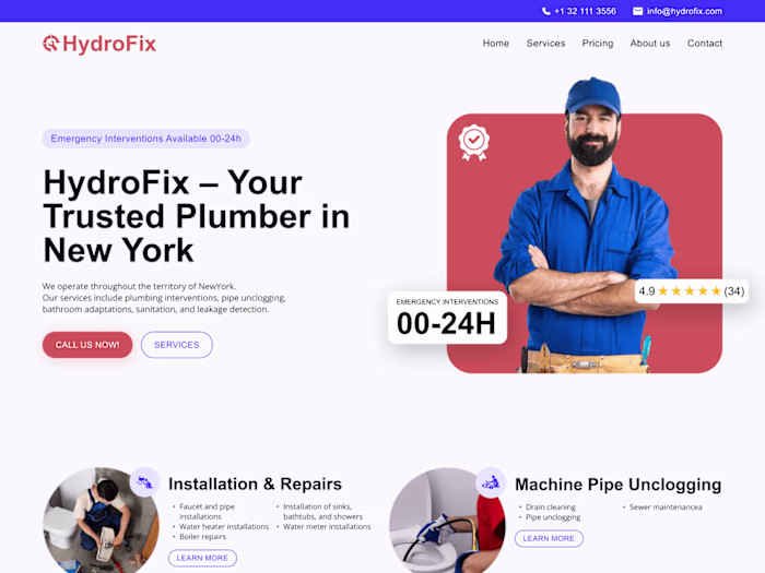Plumbing agency website