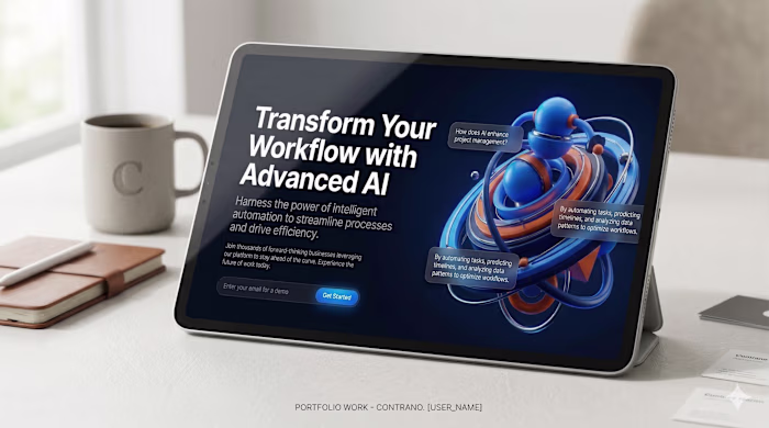 Website HERO Section 3D Design