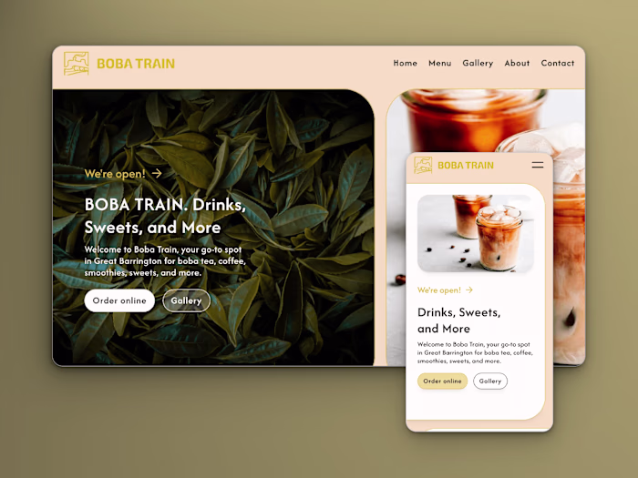 Boba Train | Custom Website Design