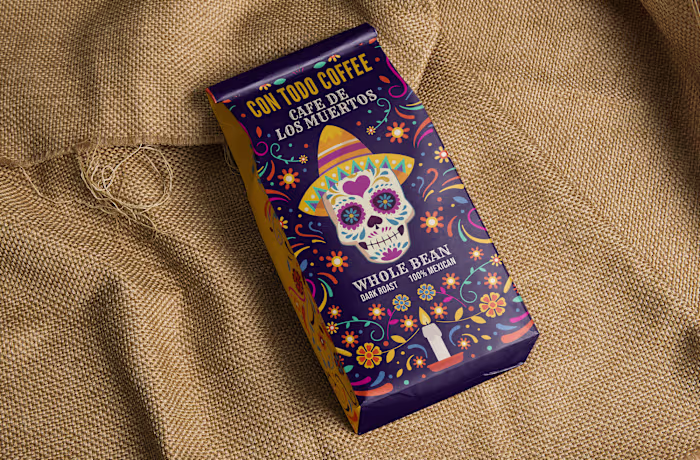 "Cafe de los Muertos" Mexican Coffee Packaging Design