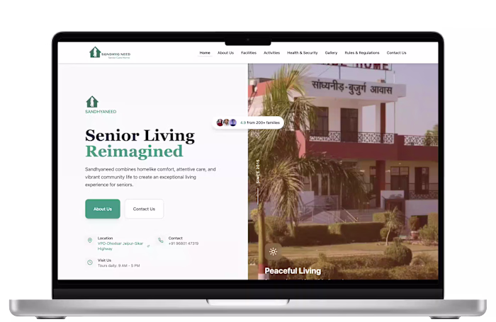 Sandhya Need – Senior Care & NGO Website