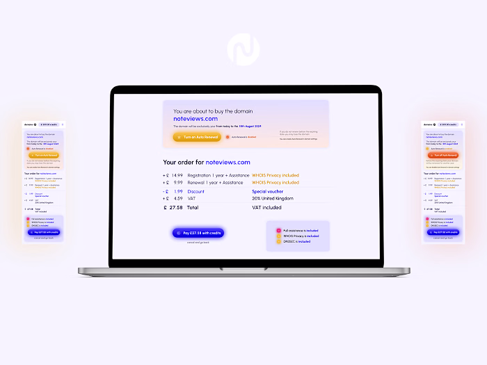 Design for domain service on Behance