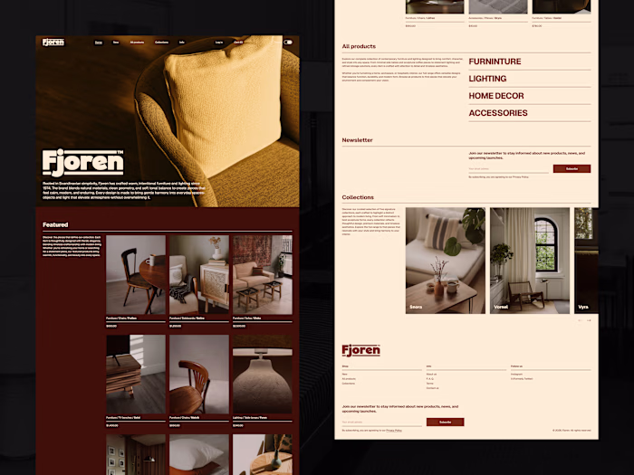 Furniture store website design | Figma concept