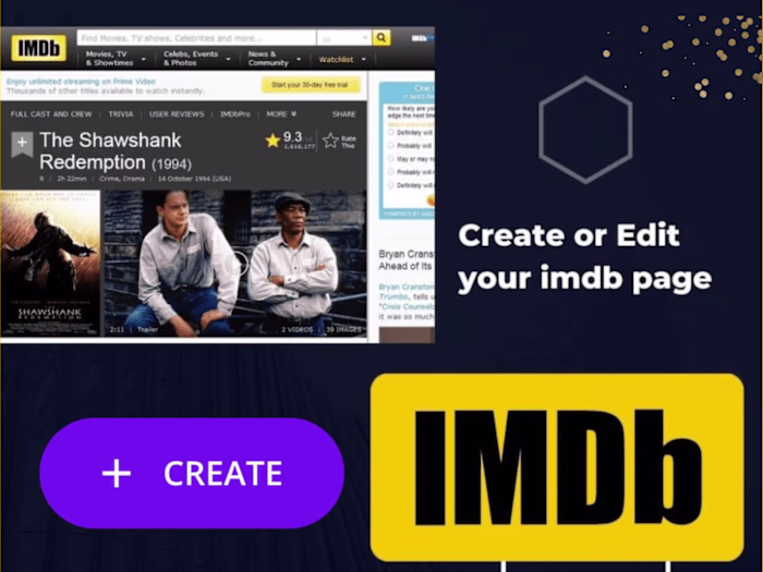 You will get a fantastic iMDB page for you or your Movies