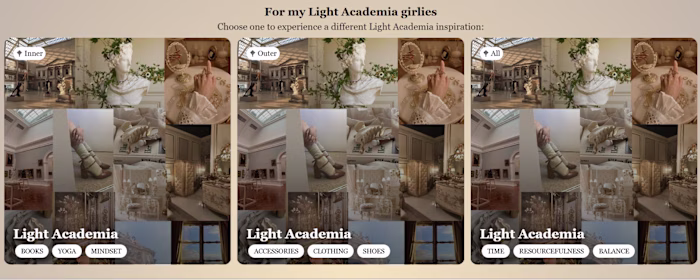Light Academia Website