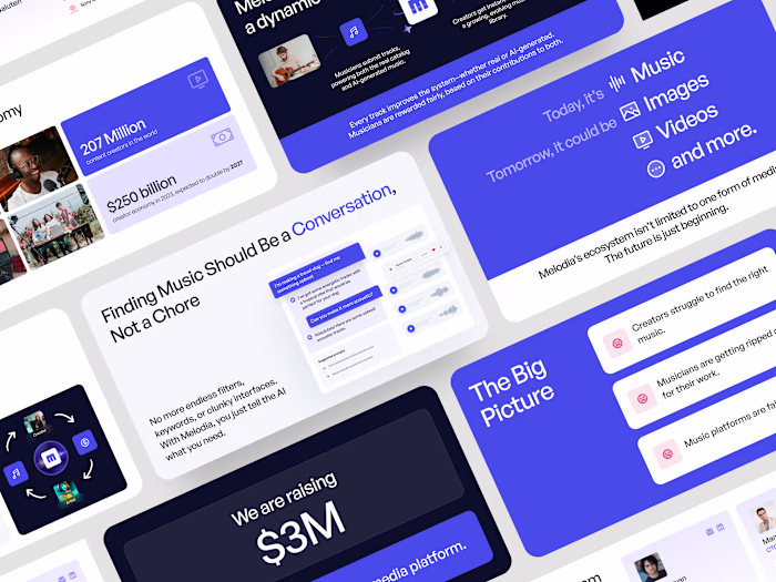 Investor Pitch Deck for AI Music Startup