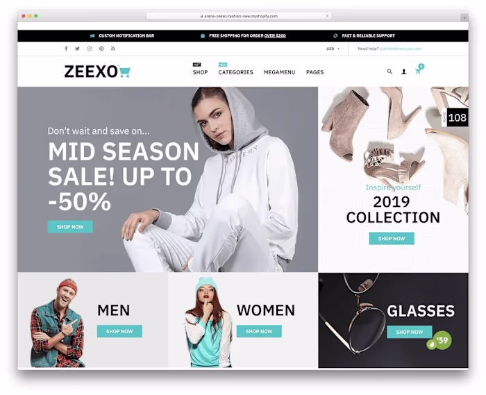 website design for an eccom brand