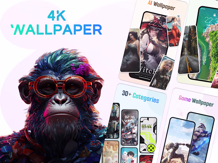 Wallpaper App UI Design – Modern Mobile Experience