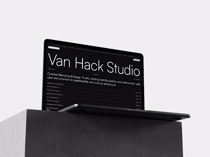 Van Hack- Framer Studio/Agency Portfolio Template