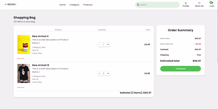 Responsive E-commerce Checkout Page Design with HTML & CSS