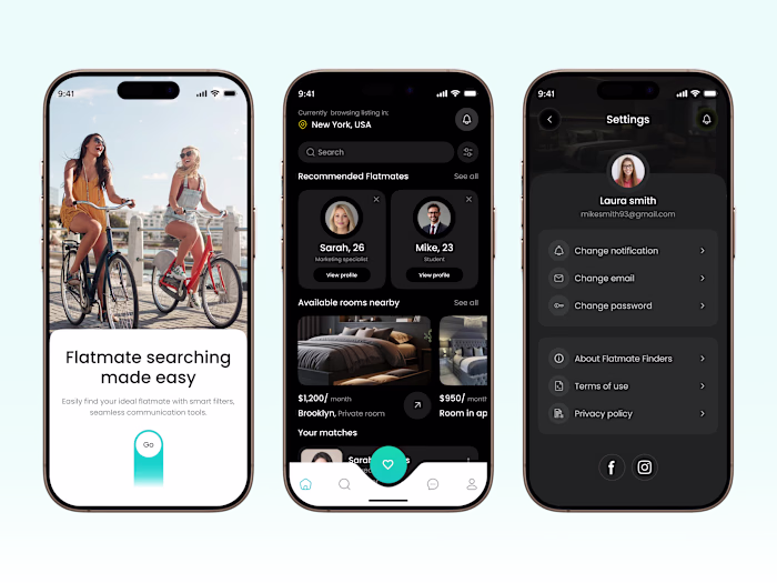 Flatmate Maching Service App Redesign