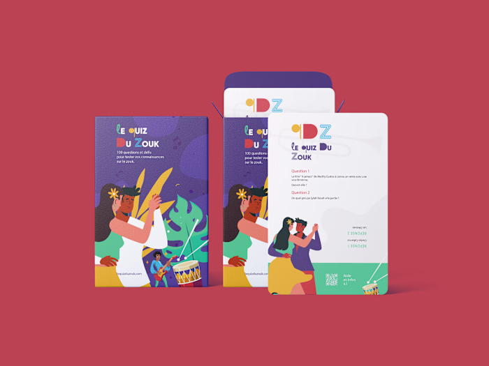 Packaging produit Prototype de jeu de carte musical