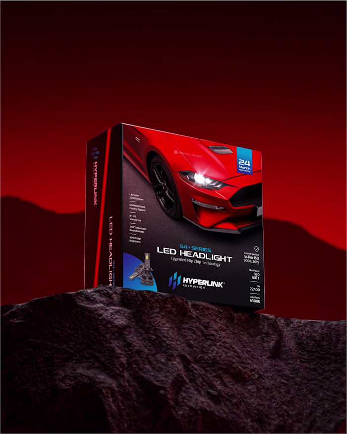 LED Headlight Packaging Design (180W)